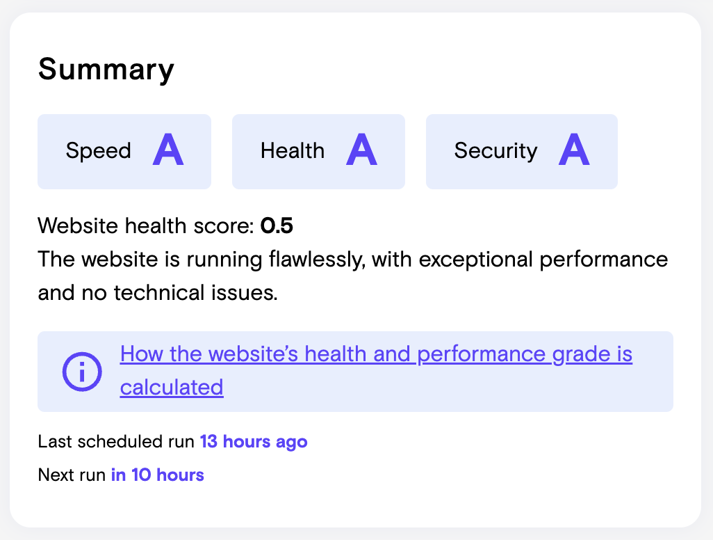 How the website’s health and performance grade is calculated ...