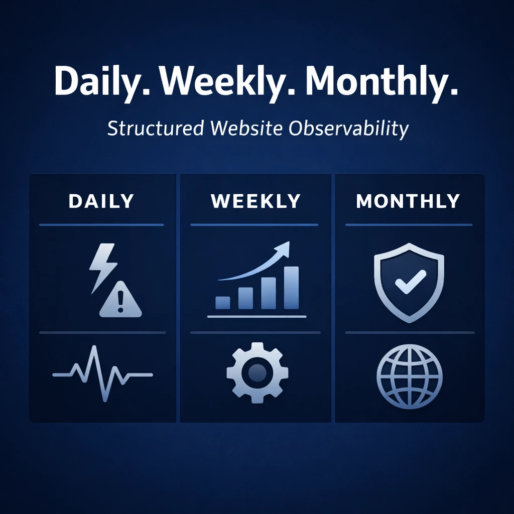 What to check daily, weekly, and monthly — and why