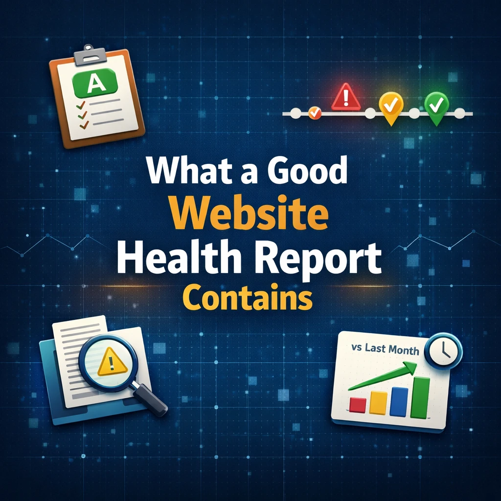 What a good website health report actually contains